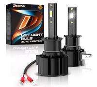 Devechos Bombilla H7 LED 100W: 26000LM, 6000K Blanco Puro - Mini LED para Faros de Coche y Moto - Reemplazo de Halógeno - Sin Adaptador Necesario - Pack de 2 (H1 55W 12000LM)