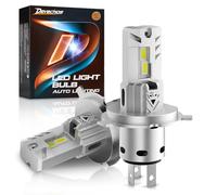 DeveChos Bombilla LED H4 100W: 20000LM H4 HB2 para Faros - Bombillas H4 para Coche y Moto - Kit Canbus 6000K Blanco