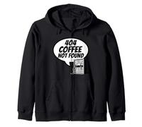 Developer Sysadmin Tech 404 Coffee Not Found Error Sudadera con Capucha