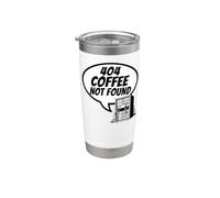Developer Sysadmin Tech 404 Coffee Not Found Error Vaso térmico de acero inoxidable de doble pared