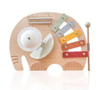 Developmental Instrument Set, Elephant Chime Toy, 11.4x7.1 Inches Handheld Size with Musical Keys, Heavy Duty Childcare Accessory, Colorful Style with Mallets, Gift for Kids Birthdays