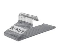 devesanter 20 perchas de metal con extremo abierto y revestimiento antideslizante, ahorran espacio, perchas multifuncionales para pantalones, vaqueros, toallas, bufandas (gris)
