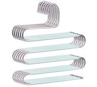 devesanter Perchas Antideslizantes para Pantalones, Ahorro de Espacio, 6 Unidades, en Forma de S, de Acero Inoxidable, Bufandas, para Colgar en Color Verde