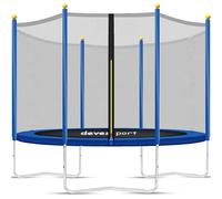 DEVESSPORT Cama Elástica para Niños Exterior con Red de Seguridad | Trampolín Infantil Resistente para Jardín | Cama Elástica 50 KG para Toda la Familia