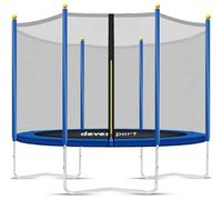 DEVESSPORT Cama Elástica para Niños Exterior con Red de Seguridad | Trampolín Infantil Resistente para Jardín | Cama Elástica 50 KG para Toda la Familia (245 CM)