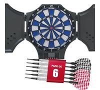 DEVESSPORT Diana Electrónica Interior/Exterior | Diana Dardos con Pantalla LED | Juego Multijugador hasta 8 Jugadores | Incluye 6 Dardos y 6 Puntas Blandas de Repuesto