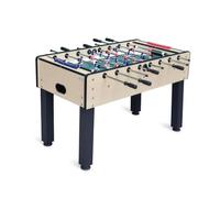 Devessport - Futbolín Denver para Exterior e Interior, Mesa de Fútbol de 5 Pies con Patas Metálicas, Barras de Acero Inoxidable 16mm y Niveladores de Altura, 140x73x89 cm (Madera)
