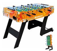 Devessport Futbolín Infantil Plegable | para Niños a Partir de 7 Años, con Barras Telescópicas, Ruedas de Transporte y Sistema Abatible - Medidas 121 x 61 x 81 cm