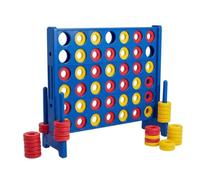 Devessport Giant 4 in Line - Juego de 4 en Raya Gigante para Niños y Familia - Juego de Mesa XXL para Jardín, Exterior y Fiestas - Estructura Resistente con Fichas Rojas y Amarillas