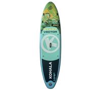 DEVESSPORT Kohala Start Vector 10'6" Tabla Paddle Surf Hinchable - Pack Completo con Remo, Bomba, Mochila y Leash - Tabla Sup Estable de Doble Capa PVC 1100 DTEX - hasta 140kg (Verde)