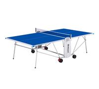 DEVESSPORT Mesa de Ping Pong Exterior & Interior 4 Ruedas, Tenis de Mesa, Mesa de Ping Pong, Gris Azu, 274 x 152 x 76 cm