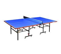 DEVESSPORT Mesa de Ping Pong Profesional de Interior | Mesa de Tenis de Mesa Plegable con Ruedas y Bloqueo de Seguridad | 274x152x76 cm | Red Incluida