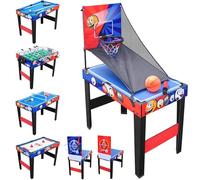 Devessport Mesa Multijuegos Infantil 7 en 1 | Futbolín, Billar, Ping Pong, Air Hockey, Baloncesto, Dardos y Tiro con Arco Materiales | Ideal para Regalar en Navidades
