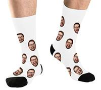 DEVFISH Calcetines personalizados para hombres y mujeres, Blanco, Small