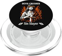 Devil Crusher Pecado Slayer Jesús Guerra Espiritual Cristiano PopSockets PopGrip para MagSafe