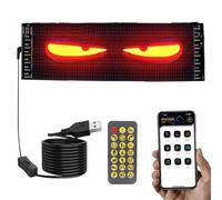 Devil Eyes Light, Ojos de Diablo para Camion, Luz RGB Impermeable con Ojos, Señal Led Flexible para Coche, Exhibición Programable del Coche de la Flexión, Señales de Luz Divertidas