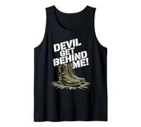 Devil Get Behind Me/Botas de Combate Camiseta sin Mangas