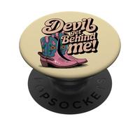 Devil Get Behind Me/Botas Vaqueras PopSockets PopGrip Adhesivo