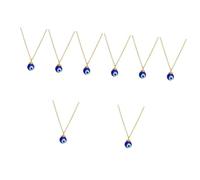Devil Pendant Decor Choker Bangle Charms Symbolic Evil Eye Trendy Necklace Stylish Neck Chain Blue Jewelry Copper