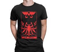 Devil Tarot Debiruman Devilman Crybaby Men's Tshirt Japan tee Shirt Harajuku Manga T-Shirts Cotton Clothing Black XXL