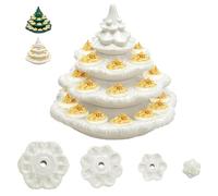 Deviled Egg Christmas Tree Platter,Creative Christmas Tree Deviled Egg Holder,Reusable Resin Eggs Carrier Holder Serving Tray for Cookie Appetizer Festive Holiday Parties Home Decor (White,M)