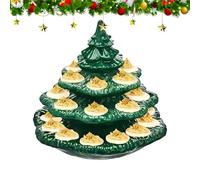 Deviled Egg Tray - 26 Hole Appetizer Display, 4 Layer Christmas Tree Shaped Party Tableware | 26 Hole Serving Tray For Holiday Gatherings Thanksgiving Wedding Barbecue Outdoor Parties Picnic