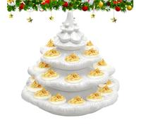 Deviled Egg Tray - 26 Hole Appetizer Display, 4 Layer Christmas Tree Shaped Party Tableware | 26 Hole Serving Tray For Holiday Gatherings Thanksgiving Wedding Barbecue Outdoor Parties Picnic