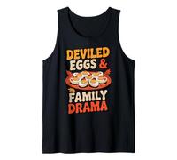 Deviled Eggs Family Drama Acción de Gracias Camiseta sin Mangas