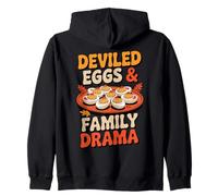 Deviled Eggs Family Drama Acción de Gracias Sudadera con Capucha