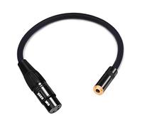 Devinal Cable adaptador XLR a TRS de 3,5 mm, convertidor de audio equilibrado hembra a hembra con conectores chapados en oro para micrófonos/mezcladores/interfaces (trenzado de nailon de 6 pies)