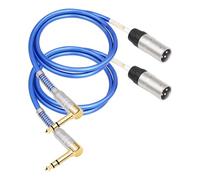 Devinal Cable TRS de alta fidelidad XLR hembra a ángulo recto de 1/4 pulgadas