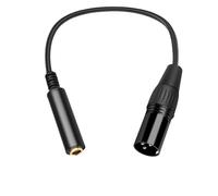 Devinal Cable XLR a hembra de 1/4 pulgadas, cable de audio de 3 pines macho a enchufe de 6,35 mm, enchufe XLR a TS/TRS adaptador de cuarto de pulgada, convertidor de conector de construcción de metal,