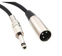 Devinal Conector de audio XLR macho desequilibrado a TS mono macho de 1/4 pulgadas, cable de 6.35 mm a XLR para amplificadores, instrumentos, etc. [10 pies]