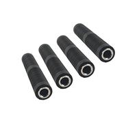 Devinal - Juego de 4 acopladores TRS/TS hembra a hembra de 6,35 mm, adaptador jack estéreo de 6,35 mm, conectores de cambio de sexo
