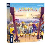 Devir - Akropolis, Juego de Mesa de Estrategia y construcción de Ciudades de la Antigua Grecia, Juego Familiar, planificación táctica, de 1 a 4 Jugadores, +8 años | Versión española
