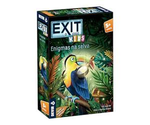 Devir BGEXIT22PT Exit Kids Acertijos en la Jungla, Juego de Mesa, Escape Room, en Portugués