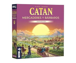 Devir - Catan: Mercaderes y Barbaros Expansión, Juego de Mesa, para jugar en Família, o con Amigos, 10 años (BGMERCADERES)