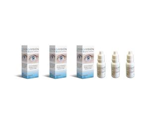 DeVisión Lágrimas Artificiales 15 ml - Pack de 3 Unidades - Gotas Oftálmicas con Hialuronato Sódico 0,10% - Lubricante Ocular para Aliviar la Sequedad, Irritación y Cansancio Ocular - Envase Gotero