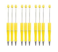 DEVNWIGMO 10 Bolígrafos con, Bolígrafos con, Bolígrafos Rollerball de Tinta Negra para Niños, Graduaciones, Regalos para Fiestas de Oficina, AMARILLO