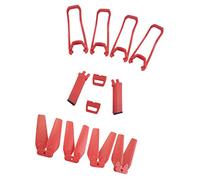 DEVNWIGMO 4 Piezas de Tren de Aterrizaje Y Protectores de Hélice para E58, S168, JY019, Piezas de Repuesto para RC, Estilo 2 Rojo