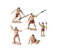 DEVNWIGMO 5 Piezas Figuras Primitivas Miniatura Muñecos Educativos Escena Micro Paisaje con Desmontables en PVC Simulación Realista Adecuadas