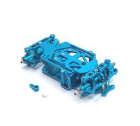DEVNWIGMO Mini Automóvil Miniatura Chasis RC Extensible Marco de Aleación Diferencial Funcional Adecuado para Entusiastas del Automodelismo Laboratorios, Azul