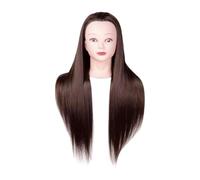 DEVNWIGMO Muñeca de Entrenamiento Cabeza de Manicura para Practicar Peinados Y Trenzado Material Resistente Al Fácil de Adecuada para Estilistas Ba, Marrón Oscuro