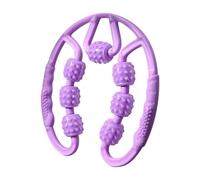 DEVNWIGMO Rodillo Muscular para Piernas, Herramienta de Masaje, Equipo, Rodillo para Piernas con 7 Ruedas para Muslos Y Hombros, Ideal para Culturismo, Gimnasio, PÚrpura