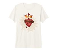 Devoción al Sagrado Corazón de Jesús Arte Católico Vintage Camiseta Premium