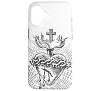 Devoción al Sagrado Corazón de Jesús Arte Católico Vintage Carcasa para iPhone 16