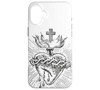 Devoción al Sagrado Corazón de Jesús Arte Católico Vintage Carcasa para iPhone 16 Plus