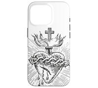 Devoción al Sagrado Corazón de Jesús Arte Católico Vintage Carcasa para iPhone 16 Pro