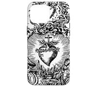 Devoción al Sagrado Corazón de Jesús Arte Católico Vintage Carcasa para iPhone 16 Pro MAX