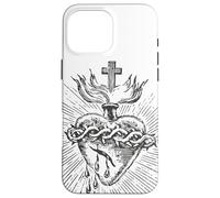 Devoción al Sagrado Corazón de Jesús Arte Católico Vintage Carcasa para iPhone 16 Pro MAX